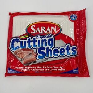 Saran Disposable Cutting Sheets 24 Count White S.C. Johnson Discontinued